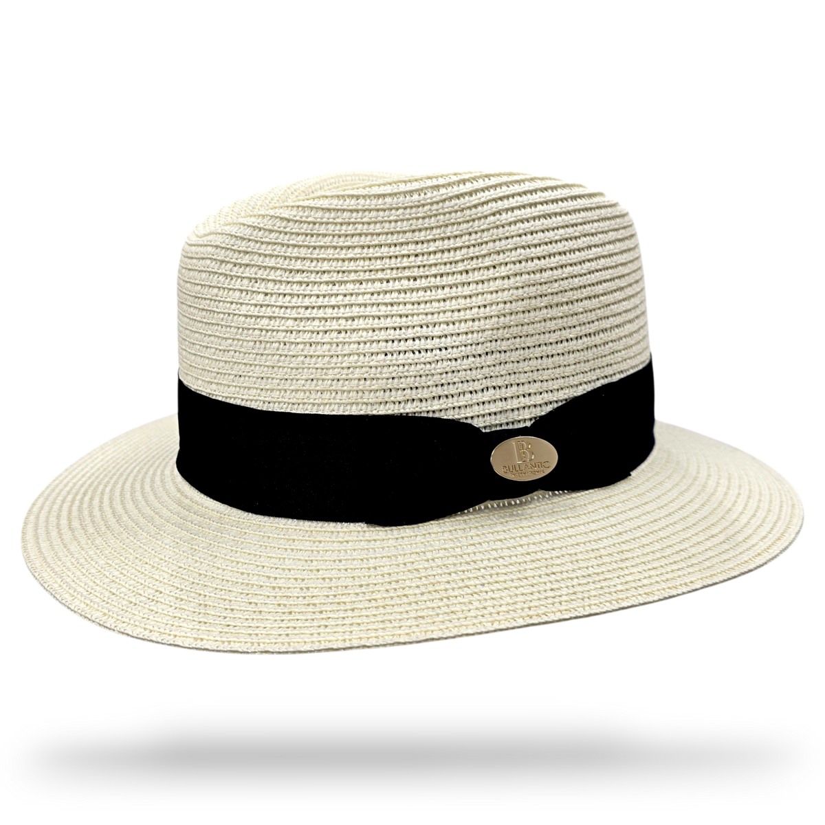 Straw Fedora Hat With Band