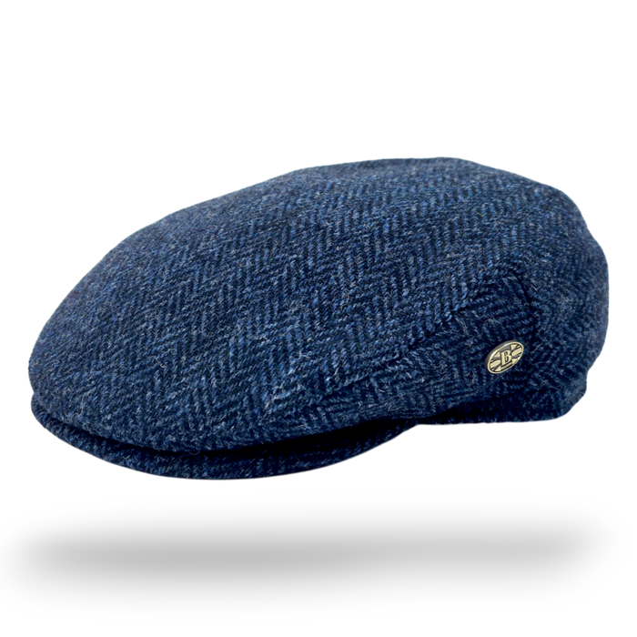 Bullantic Harris Herringbone Wool Flat Cap