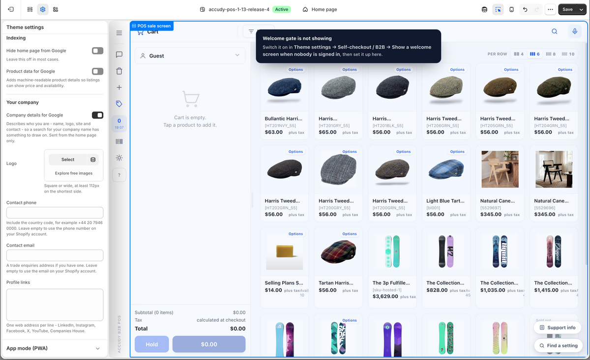 Shopify B2B Customer WebPOS