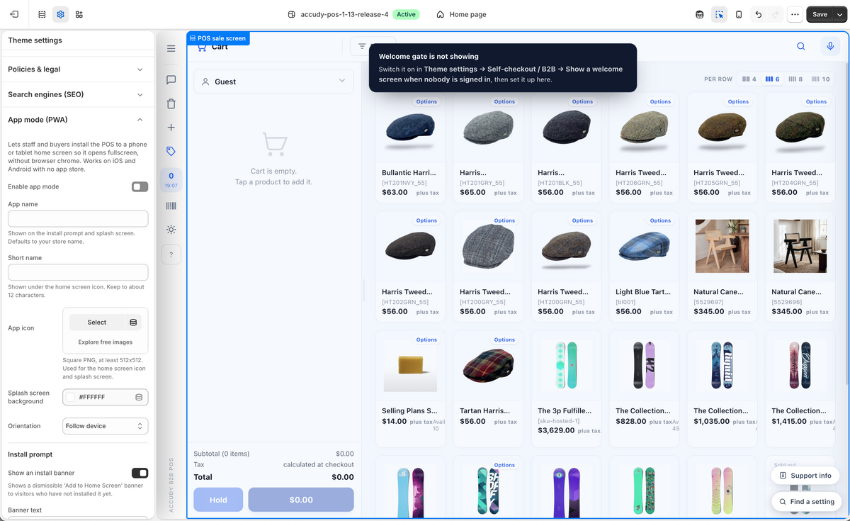 Shopify B2B Customer WebPOS