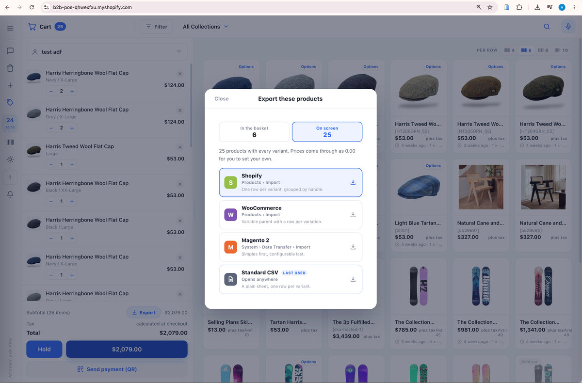 Shopify B2B Customer WebPOS