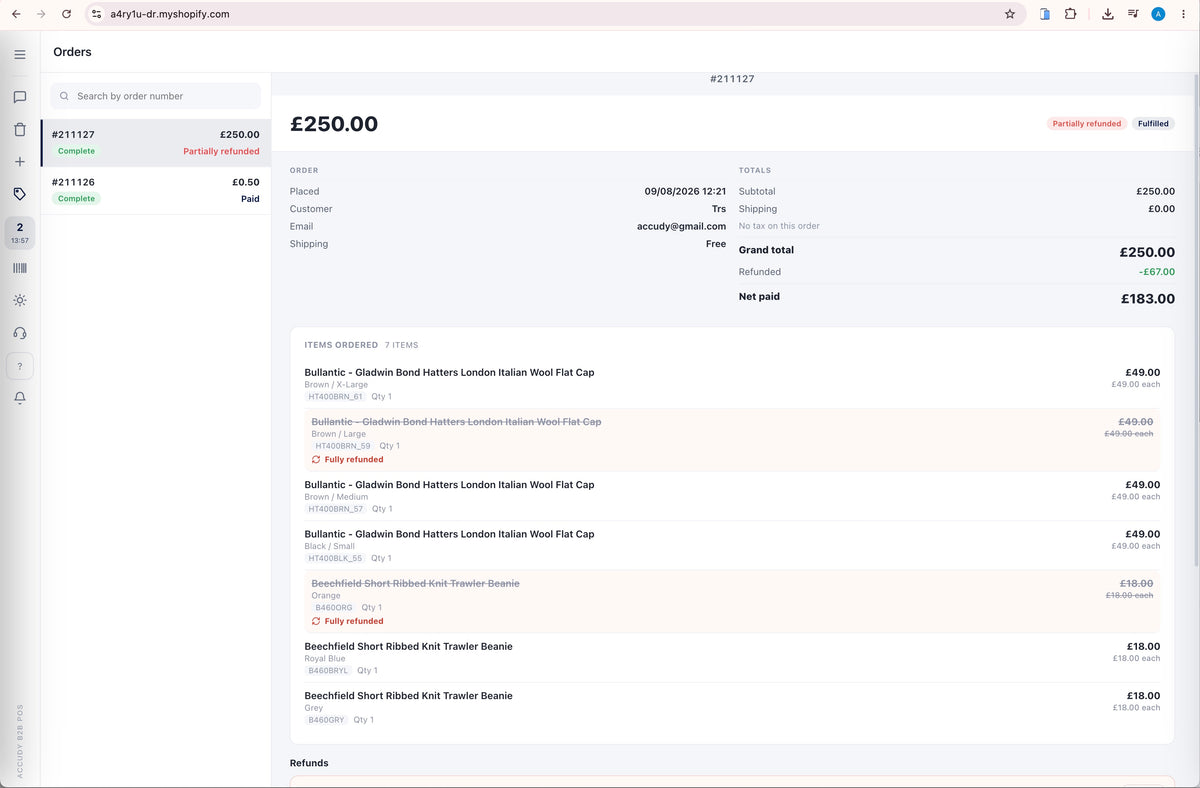 Shopify B2B Customer WebPOS