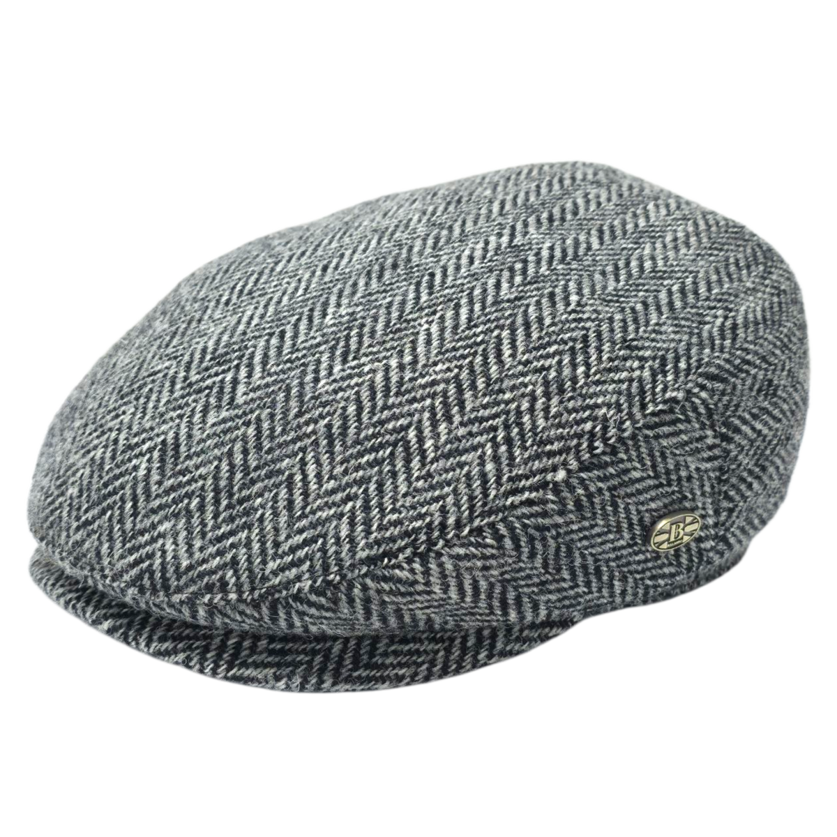 Harris Herringbone Wool Flat Cap