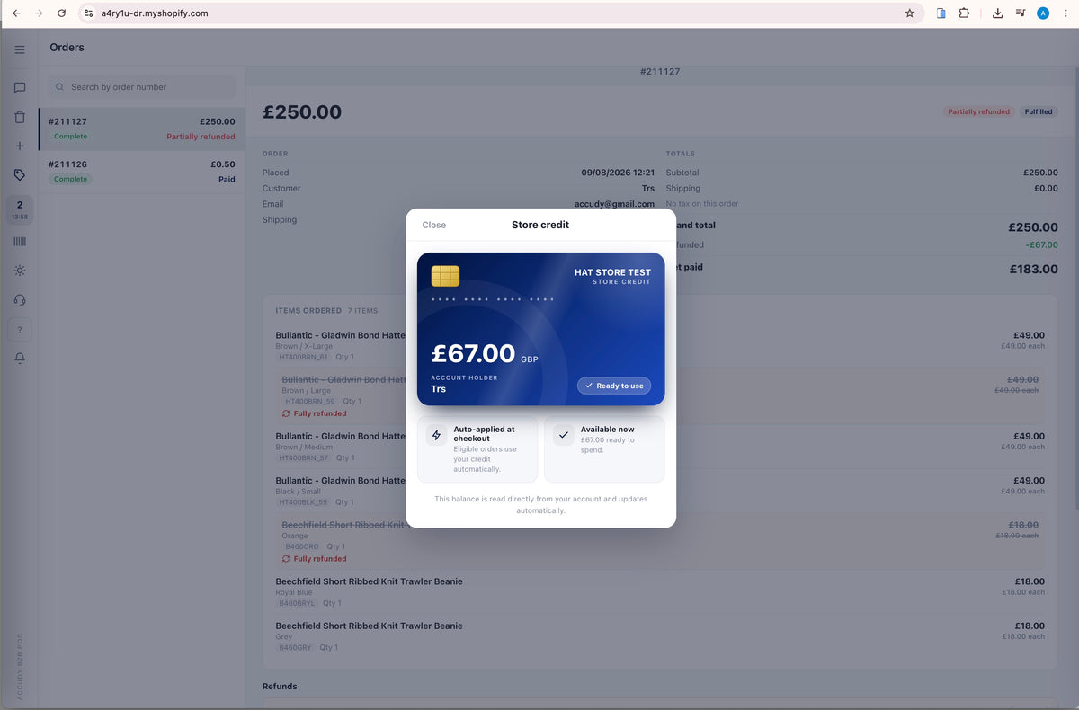 Shopify B2B Customer WebPOS